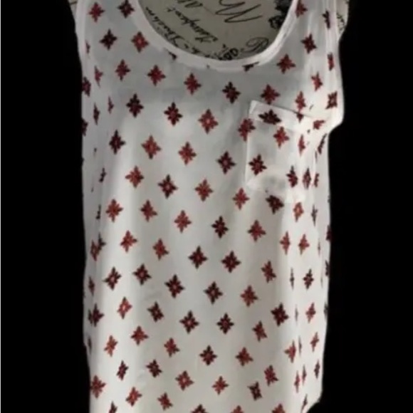 Ann Taylor Loft Semi Sheer Tank Top with pocket 100% Polyester women's MP - Picture 7 of 12